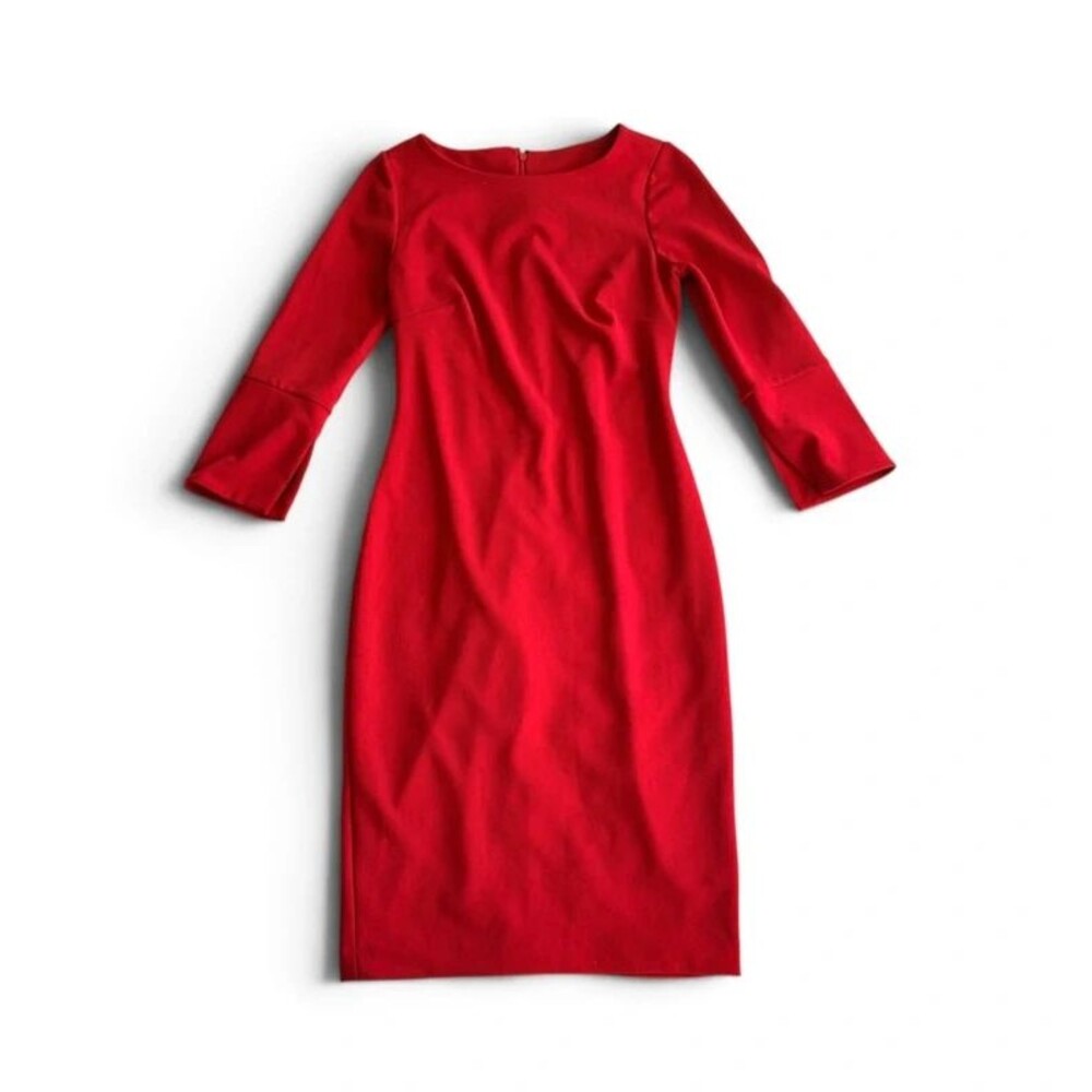 Rebecca Taylor red silk sheath dress 0